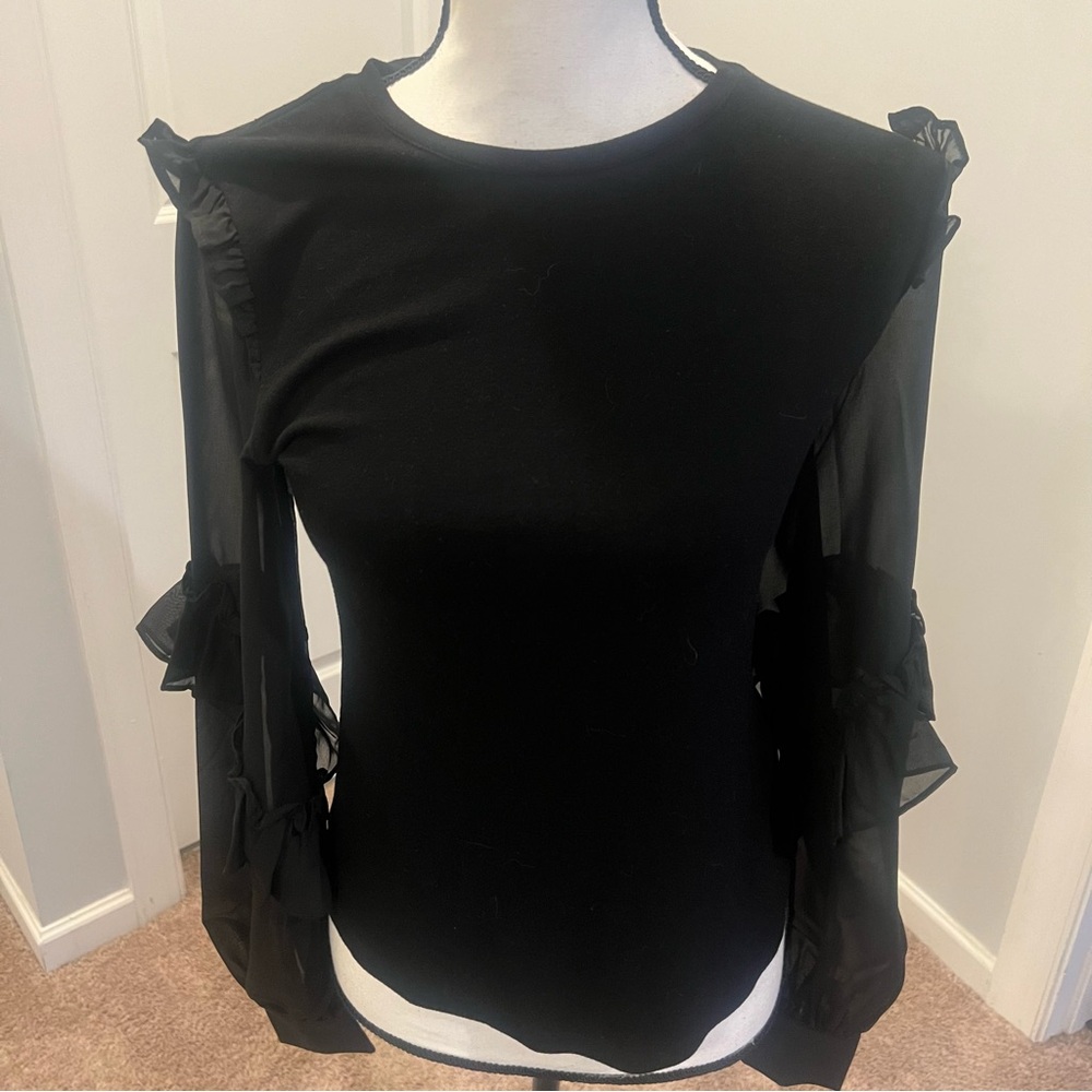 Generation Love. Sheer Statement sleeve blouse nwot size xs